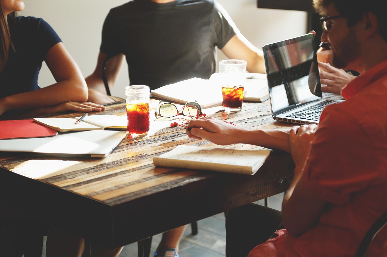 Business meeting for real estate agent planning and training